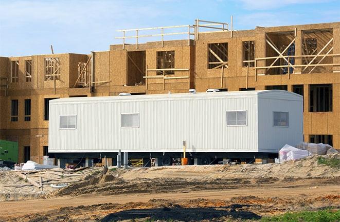 office trailers for rent at a construction site in Fraser MI